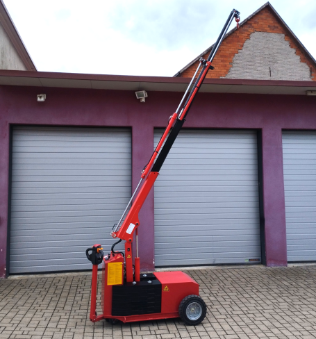 E-crane 110 in working position